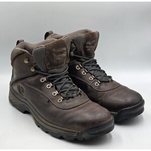 Timberland White Ledge Mid Waterproof Hiking Boots Mens 12M Brown Leather